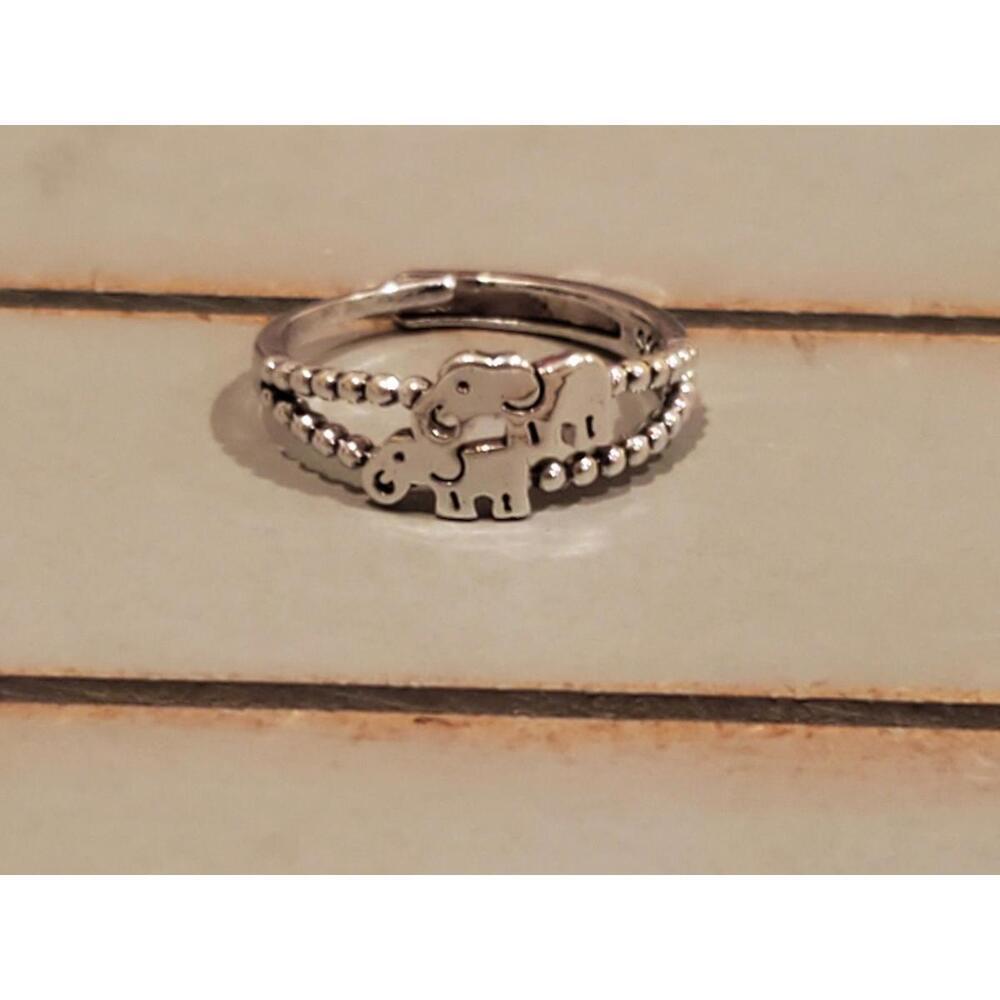 925 elephant ring open size adjustable - Picture 3 of 12